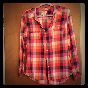 Old Navy Womens Plaid Shirt